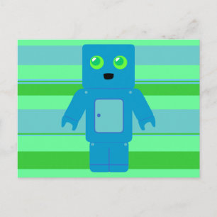 青いロボット ポストカード