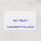 青いロボット 名刺 (裏面)