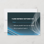 青いロードバイクの結婚式の出欠返信カード 出欠カード (裏面)