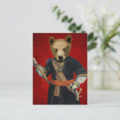 青いローブにクマ3 ポストカード (スタンド正面)