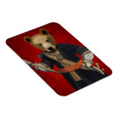 青いローブにクマ3 マグネット (右側)