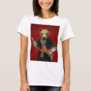 青いローブにクマ3 Tシャツ