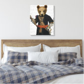 青いローブをまとったクマ キャンバスプリント (インサイチュ (寝室))