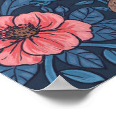 青いワイルドガーデン ポスター (角)