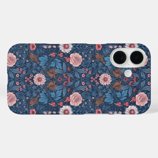 青いワイルドガーデン Case-Mate iPhoneケース (裏面 (横))