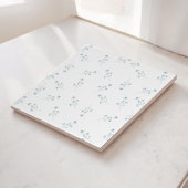 青いワイルドフラワーパターン タイル