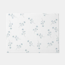 青いワイルドフラワーパターン