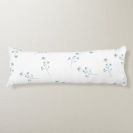 青いワイルドフラワーパターン ボディピロー