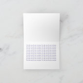 青いワスレナグサの水彩画 ウェディング サンクスカード サンキューカード (内部)