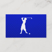 青いヴィンテージのゴルファー 名刺 (裏面)