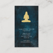 青いヴィンテージのヨガのıの名刺 名刺 (裏面)