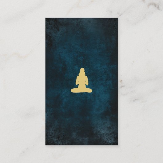 青いヴィンテージのヨガのıの名刺 名刺 (正面)