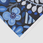 青いヴィンテージインスパイアのコラージュの切り離し 薄葉紙 (詳細)