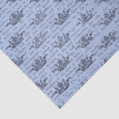 青いヴィンテージクラウンパターン 薄葉紙 (詳細)