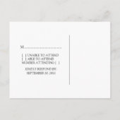 青いヴィンテージシャンデリア応答はがき インビテーションポストカード (裏面)