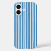 青いヴィンテージストライプパターン Case-Mate iPhoneケース (裏面)