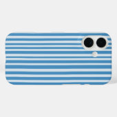 青いヴィンテージストライプパターン Case-Mate iPhoneケース (裏面 (横))