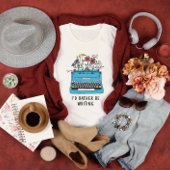 青いヴィンテージタイプライター私はむしろ書の Tシャツ