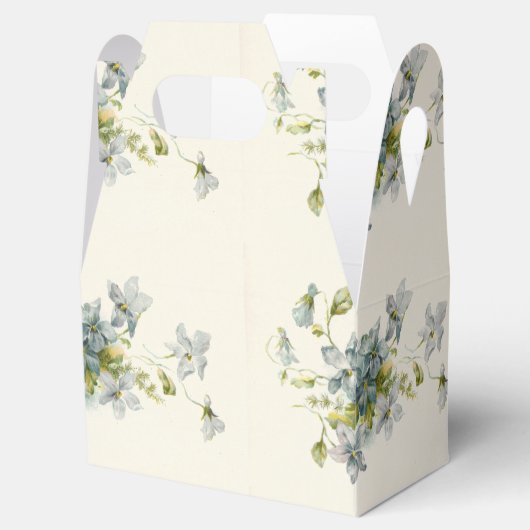 青いヴィンテージフローラお祝い数々のスタイル フェイバーボックス (オープン)