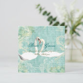 青いヴィンテージフローラの渦 招待状 (スタンド正面)