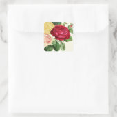 青いヴィンテージフローラID225 スクエアシール (バッグ)