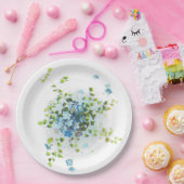 青いヴィンテージ忘れ私Nots ペーパープレート (パーティー)