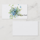 青いヴィンテージ忘れ私Nots 名刺 (正面/裏面)