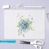 青いヴィンテージ忘れ私Nots 薄葉紙 (クラフト)