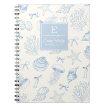 青いヴィンテージ海モノグラムの弓