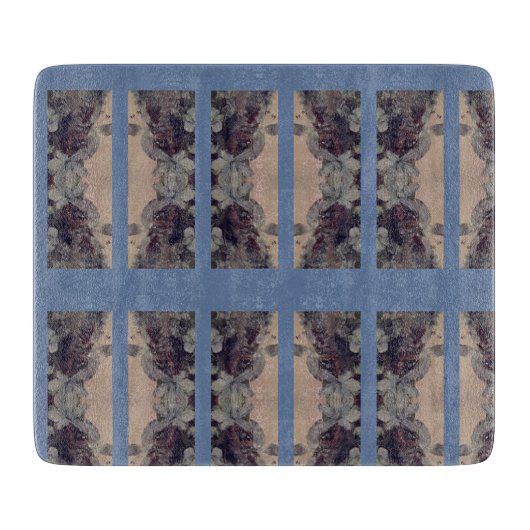 青いヴィンテージ カッティングボード (正面)