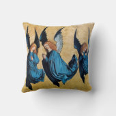 青い三つのクリスマスエンジェル クッション (裏面)