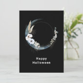 青い三日月と白い花ハロウィーン シーズンカード (スタンド正面)