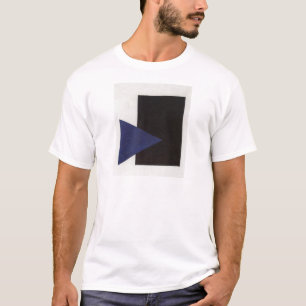 青い三角形および黒い正方形とのSuprematism Tシャツ