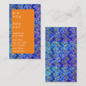 青い三角形と金ゴールドウィーブ 名刺 (正面/裏面)