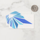 青い三角形のシェード ノートカード (正面/裏面インサイチュ)