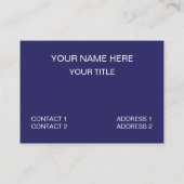 青い三角形のストライプパターン 名刺 (裏面)