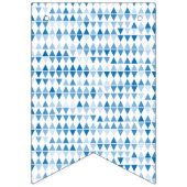 青い三角形のパターンのバンティングフラグ – モダンDecor バンティングフラッグ (第2の旗)