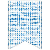 青い三角形のパターンのバンティングフラグ – モダンDecor バンティングフラッグ (第1の旗)