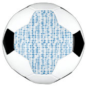 青い三角形のパターン サッカーボール (回転)