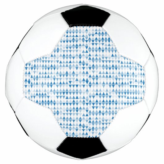 青い三角形のパターン サッカーボール (正面)