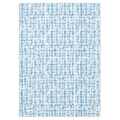 青い三角形のパターン テーブルクロス (正面)