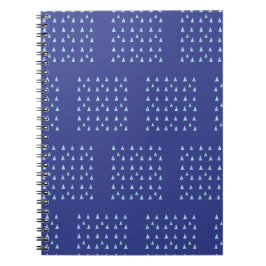 青い三角形の幾何学的パターン ノートブック