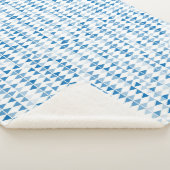 青い三角形パターン シェルパブランケット (3/4)