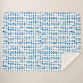 青い三角形パターン シェルパブランケット (正面(横))