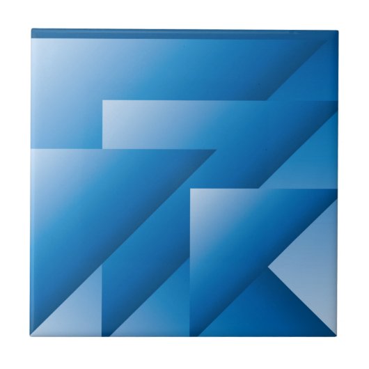 青い三角形 タイル (正面)