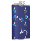 青い上に幸せなウミガメ フラスク (右)