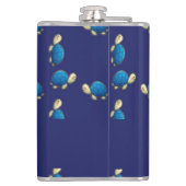 青い上に幸せなウミガメ フラスク (裏面)