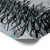 青い上に飢えたラクーン ポスター (角)