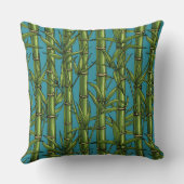 青い上の竹林 クッション (裏面)