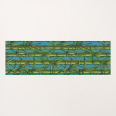 青い上の竹林 ヨガマット (裏面(横))